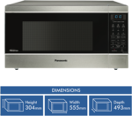 Panasonic 44L 1100W Inverter Sensor Microwave Oven Stainless Steel - Image 2