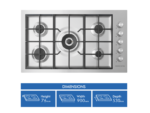 Fisher & Paykel 90cm Series 9 5 Burner Gas Cooktop, Flush Fit, Natural Gas - Image 2