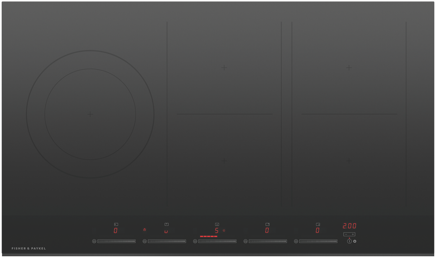 50072616_774347.png Fisher & Paykel 90cm Series 7 5 Zone Induction Cooktop, 2 SmartZones - Image 1