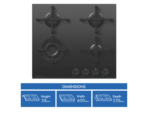 Fisher & Paykel 60cm Series 9 4 Burner Gas Cooktop, Natural Gas - Image 2