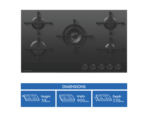 Fisher & Paykel 90cm Series 9 5 Burner Gas Cooktop, LPG - Image 2