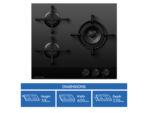 Fisher & Paykel 60cm Series 9 3 Burner Gas Cooktop, Natural Gas - Image 2