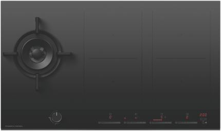 Fisher & Paykel 90cm Series 9 1 Burner + 4 Zone Hybrid Cooktop, 2 SmartZones, Natural Gas
