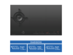 Fisher & Paykel 90cm Series 9 1 Burner + 4 Zone Hybrid Cooktop, 2 SmartZones, Natural Gas - Image 2