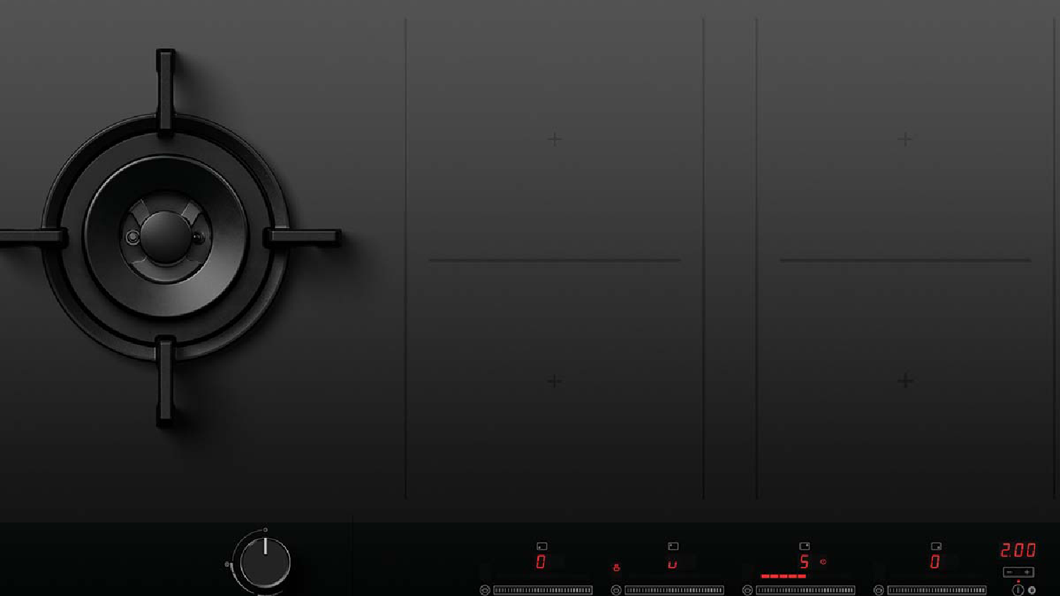 50086194_912106.png Fisher & Paykel 90cm Series 9 1 Burner + 4 Zone Hybrid Cooktop, 2 SmartZones, LPG - Image 1