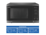 Sharp 32L 1100W Airfry Convection Microwave Black Stainless Steel - Image 2