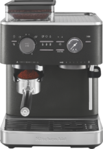 KitchenAid Semi Automatic Espresso Machine With Burr Grinder Cast Iron Black - Image 3