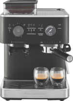 KitchenAid Semi Automatic Espresso Machine With Burr Grinder Cast Iron Black