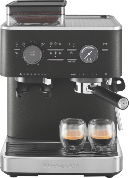 KitchenAid Semi Automatic Espresso Machine With Burr Grinder Cast Iron Black