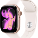Apple Watch Series 11GPS42mmRose Gold Aluminium Case - Light Blush Sport Band S/M