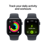 Apple Watch SE 3GPS44mmMidnight Aluminium Case - Midnight Sport Band S/M - Image 3
