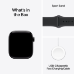 Apple Watch Series 11GPS42mmJet Black Aluminium Case - Black Sport Band M/L - Image 8