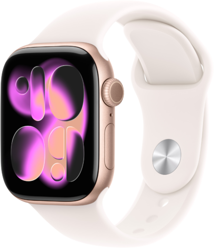 Apple Watch Series 11GPS42mmRose Gold Aluminium Case - Light Blush Sport Band M/L