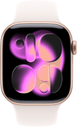 Apple Watch Series 11GPS42mmRose Gold Aluminium Case - Light Blush Sport Band M/L - Image 2