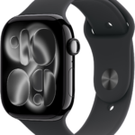 Apple Watch Series 11GPS Cellular 46mmJet Black Aluminium Black Sport Band - M/L