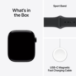 Apple Watch Series 11GPS Cellular 46mmJet Black Aluminium Black Sport Band - M/L - Image 7