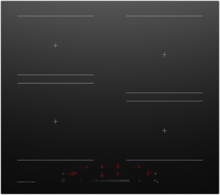 Fisher & Paykel Series 5 60cm 4 Zone Induction Cooktop, Low Current, Black Glass