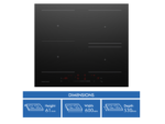 Fisher & Paykel Series 5, 60cm 4 Zone Induction Cooktop Smart Zone, Low Current, Black Glass - Image 2