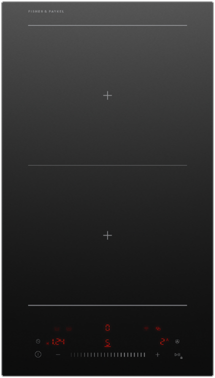 Fisher & Paykel Series 5 30cm 2 Zones Induction Cooktop, Smart Zone, Black Glass