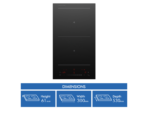 Fisher & Paykel Series 5 30cm 2 Zones Induction Cooktop, Smart Zone, Black Glass - Image 2