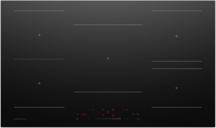 Fisher & Paykel Series 5 90cm 5 Zone Induction Cooktop Smart Zone Low Current, Black Glass