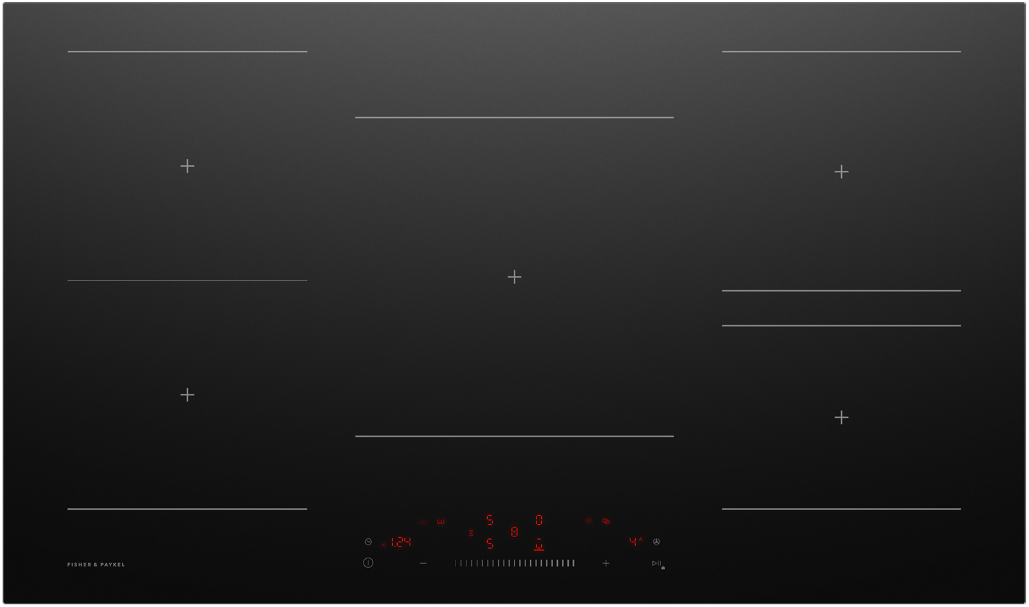 50097555_1042790.png Fisher & Paykel Series 5 90cm 5 Zone Induction Cooktop Smart Zone Low Current, Black Glass - Image 1
