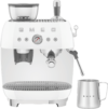 Smeg 50's Style Espresso Machine With Built in Grinder White - Image 9