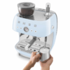 Smeg 50's Style Espresso Machine With Built In Grinder Pastel Blue - Image 2