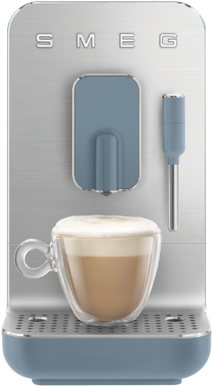 Smeg Bean To Cup Coffee Machine Matte Storm Blue