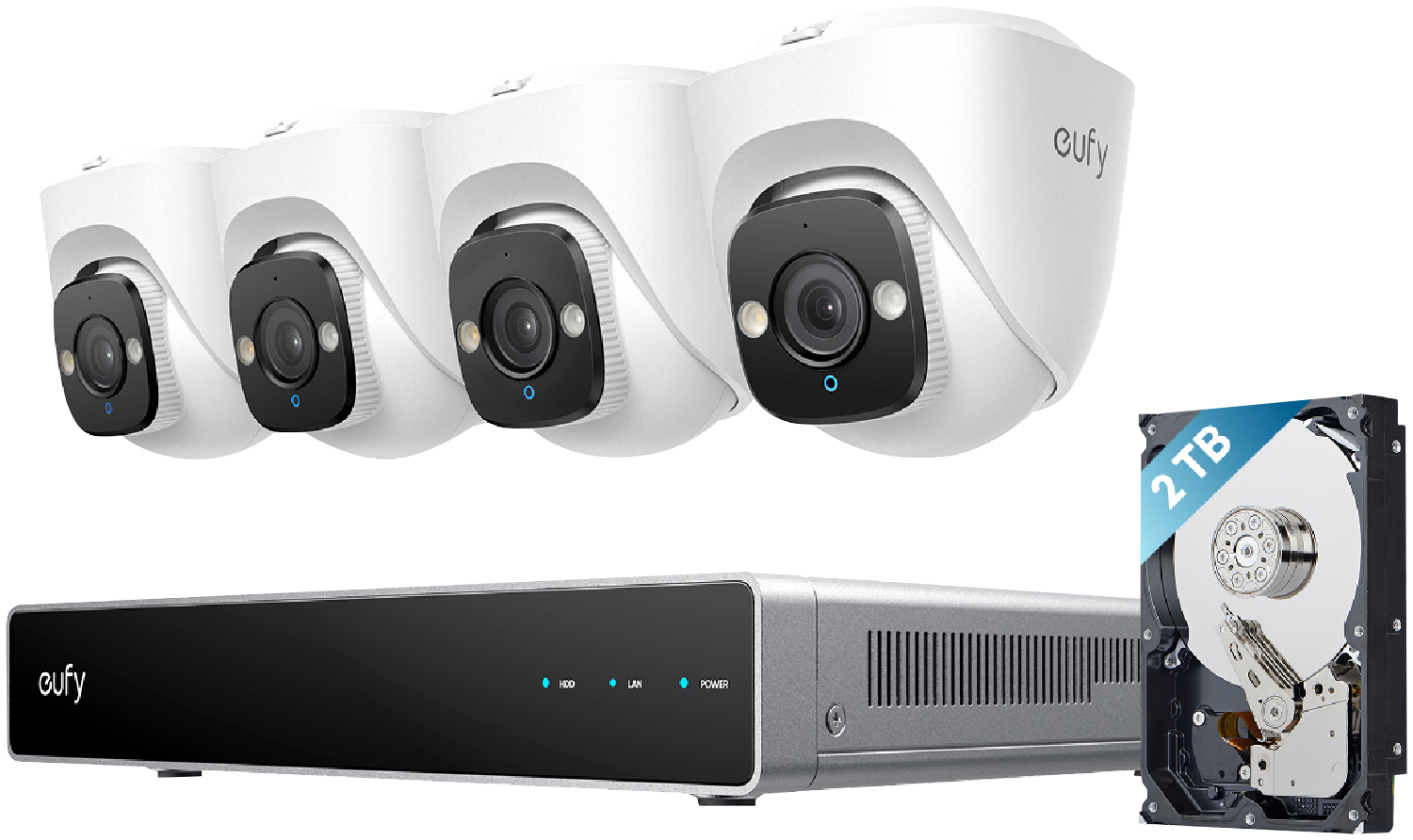 50096714_1019246.png eufy E41 NVR POE 24/7 Security System - 4 x Turret Cameras - Image 1